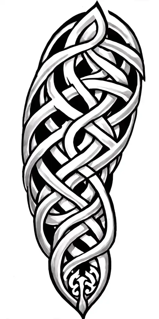 Celtic Knot Full Sleeve Containing Norse Mythology