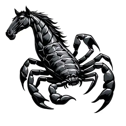 Horse Cross Scorpion Crawling