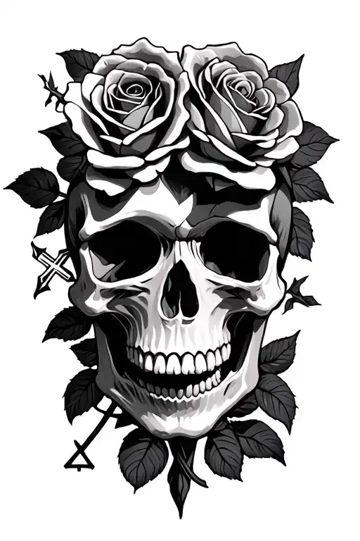 Skulls Roses Crosses Mixed