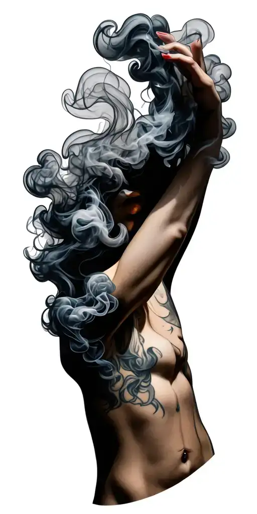 Smoke Around Arms Raised