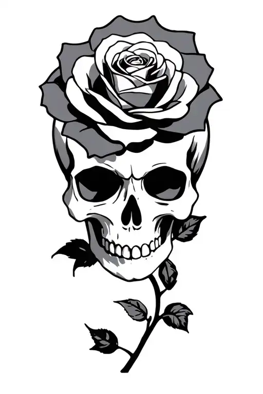 Skull And Rose