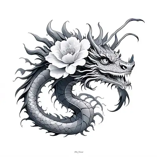 Flower And Dragon