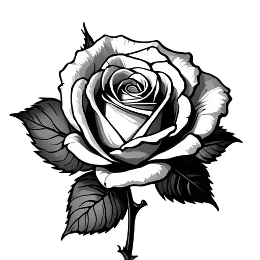 A Rose With A Stem But The Stem Is Pamela