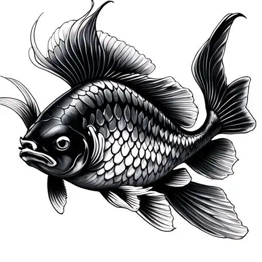 Carpa Koi Fish Transforming