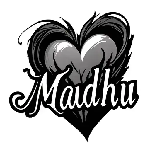 Madhu Name With Heart