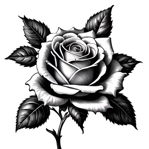 Black And Grey Rose