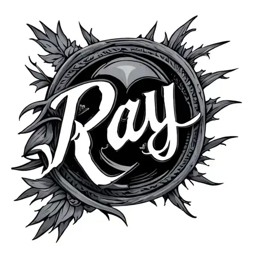 The Word Ray With A Design Around It