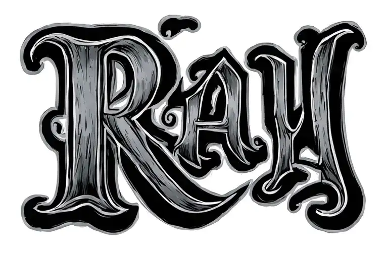 The Word Ray With A Small Design Around It