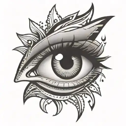 Black Eye And Stripe Pattern