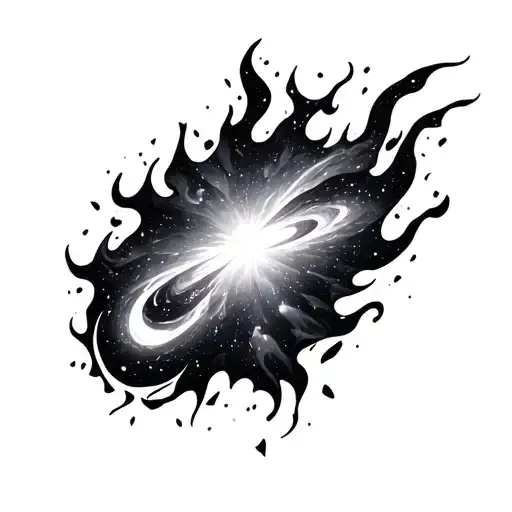 Galaxy Coming Out Of Fire Rising