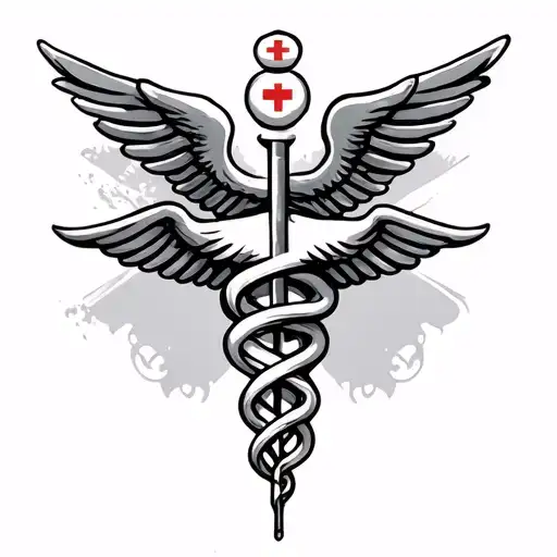 Caduce Nurse Cross