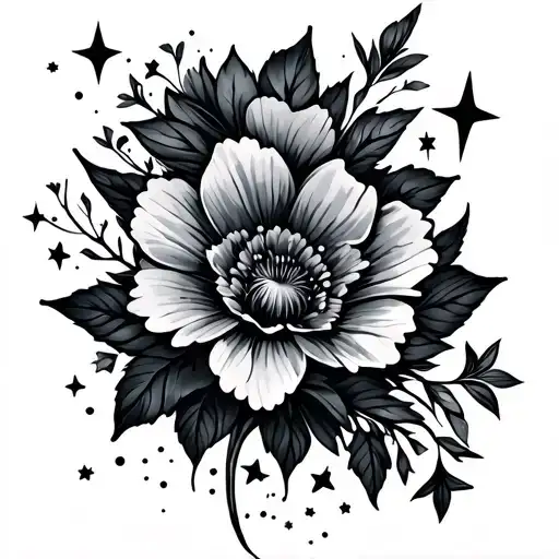 Flowers And Stars And Lines