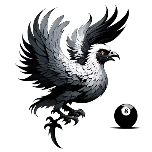 8 Ball And Phoenix Bird