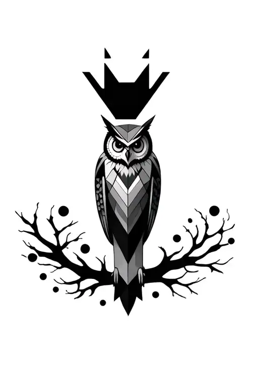 Geometric Owl Surrounded