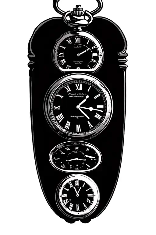 4 Same Size Vintage Pocket Watch With Different Dates And Time