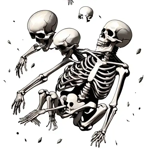 Skeletons Falling From Sky