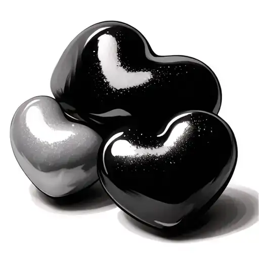 4 Candy Hearts In A Pile