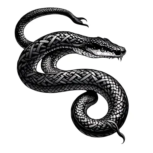 Snake With Celtic Knot