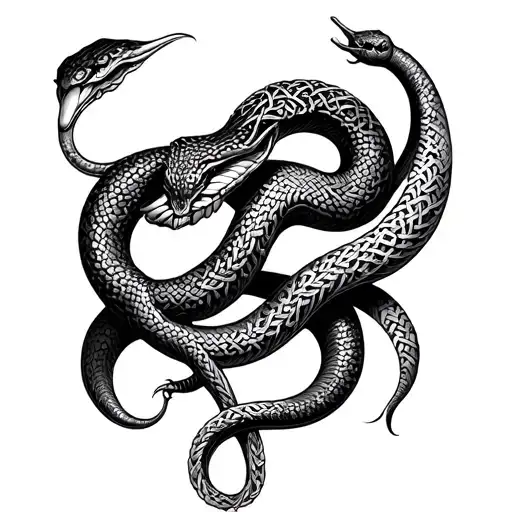 Snake Made With Celtic Knots