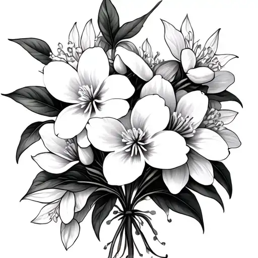 Bouquet Of Jasmine Flowers