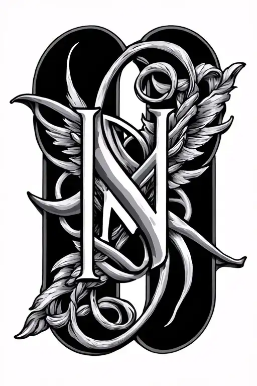 Initials Lml Intertwine Along The Entire