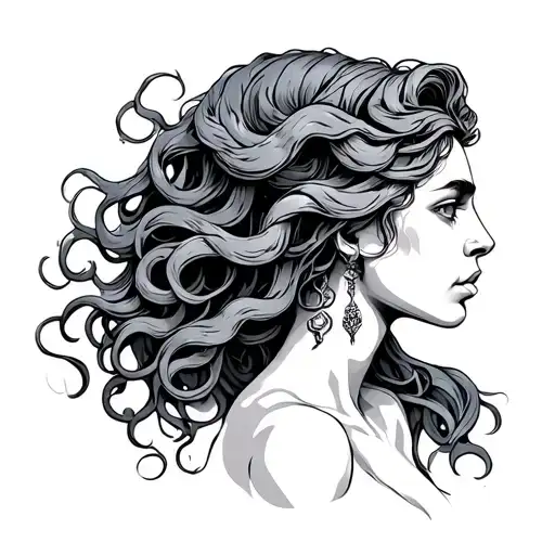 Medusa Greek Mythology Woman Wearing