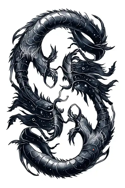 Gemini & Scorpio Constellation Intertwined