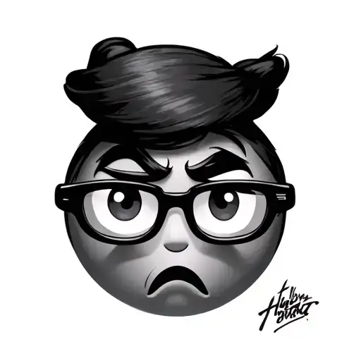 Emoji Disappointed With Glasses