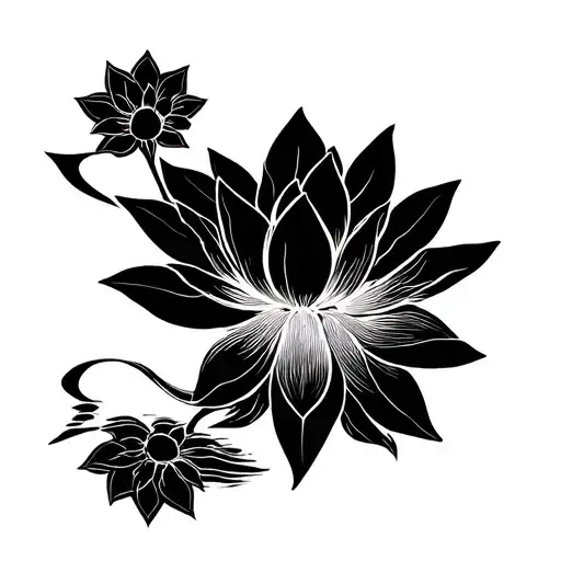 Lotus And Sun Shining