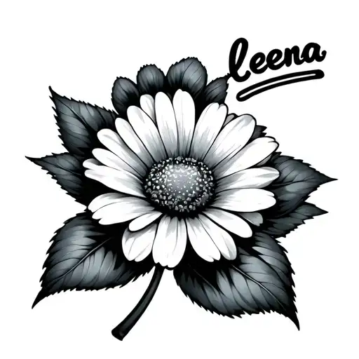 Flower That Says Leena Infront Of It In Bubble Graffiti Letters