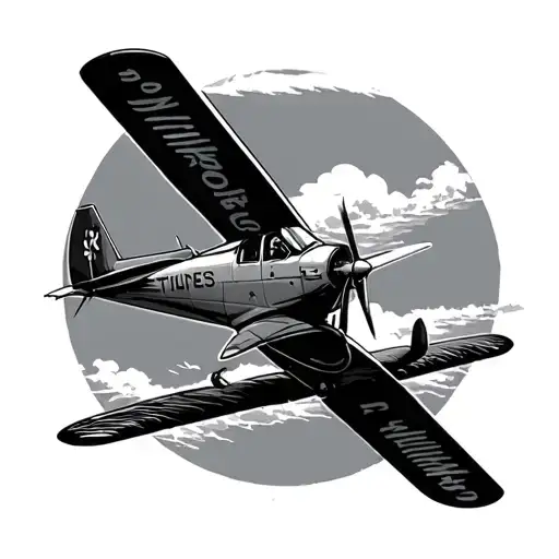 Fall Seven Times Stand Up Eight With Small Airplane