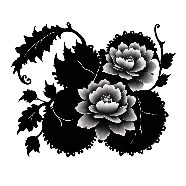 Vine Mandala Design Incorporating