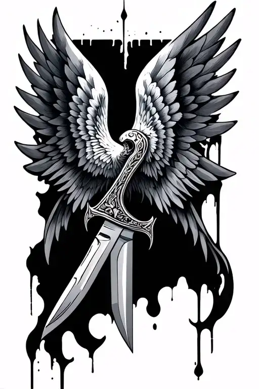 Symetrical Knife With Wings