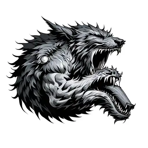 Odin Being Swallowed By Fenrir