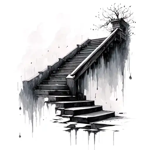 Stairs Leadin Through The Storms