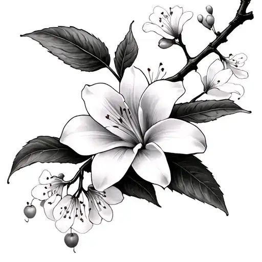 Cherry Blossom Branch With Lillie's Wrist