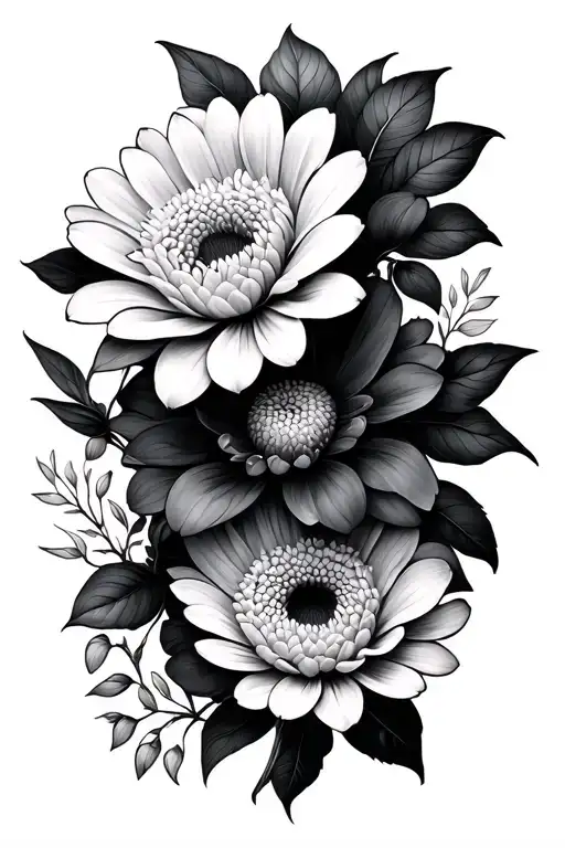 Cosmo And Chrysanthemum Flowers