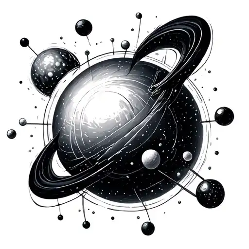 Subatomic Particles Orbiting