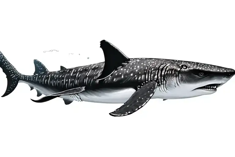 Matana Ray And Whale Shark Swimming Together