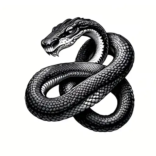 2 Snakes Intertwined Wristband Made Of Intertwined