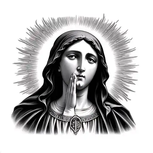 Holy Mary Praying Hand