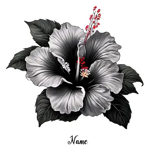 Name And Hibiscus Flower