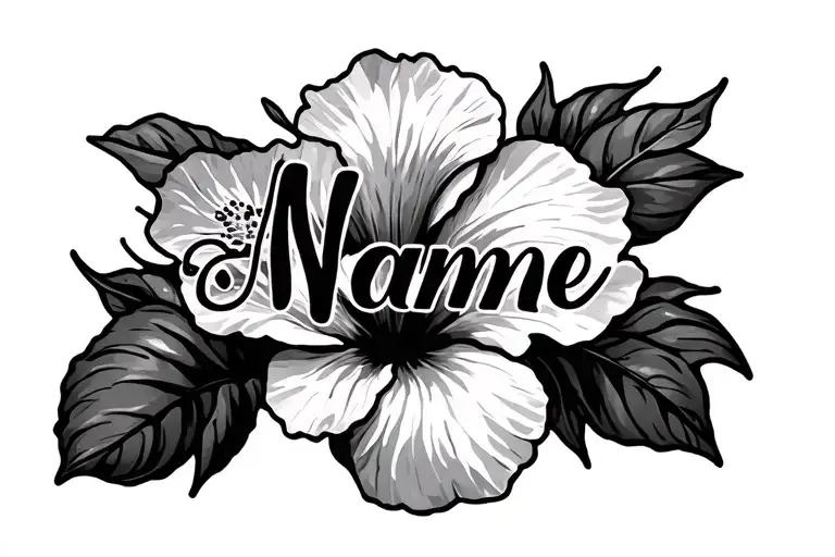 Name And Hibiscus Flower