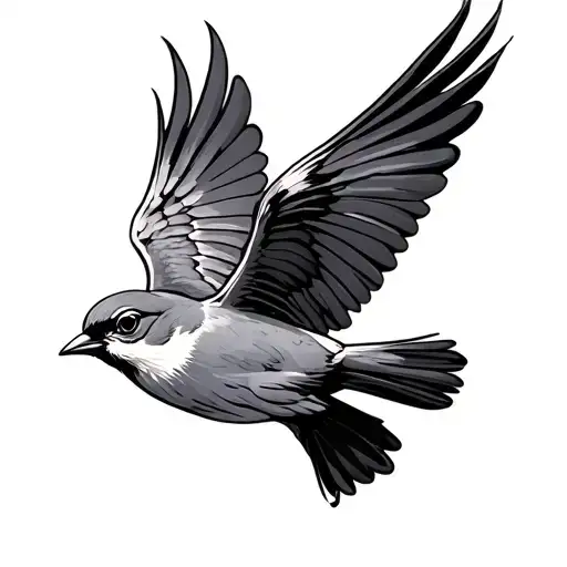 Sparrow Flying