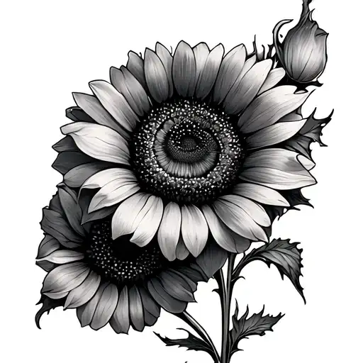 Sunflower And Poppy With Ukrainian Tryzub