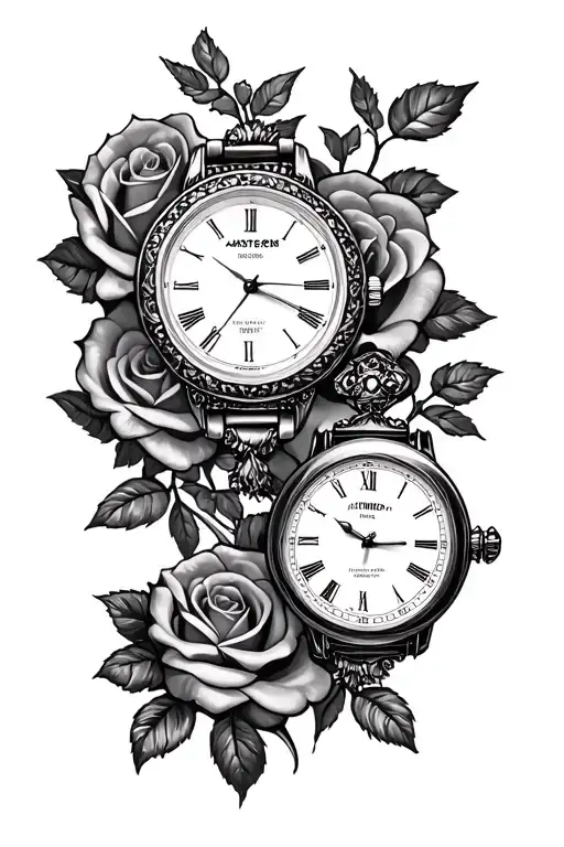2 Old Watches With Roses