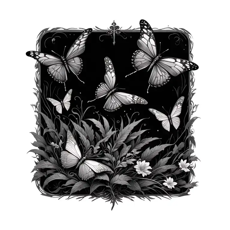 Butterflies Connected To Dragonflies