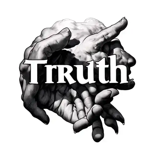 The Creation Of Adam With The Word Truth