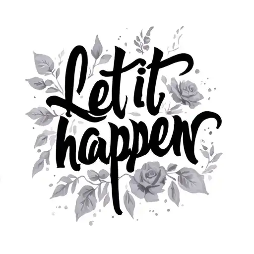 Let It Happen Quote Written