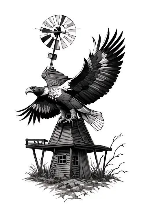 Wedge Tail Eagle Bush Windmill